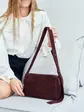 Замшева жіноча сумка «Feit» бургунді