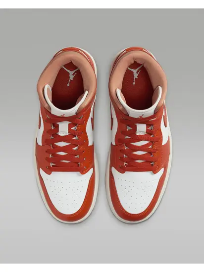 Кросівки жіночі Air Jordan 1 Mid Orange/White