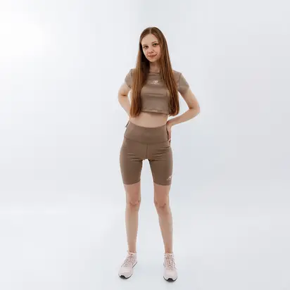 Шорти New Balance Athletics Pearl, коричневий