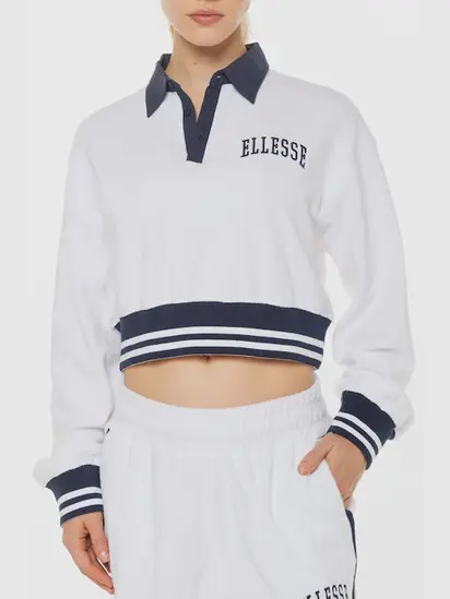 Толстовка Ellesse Crocetta Cropped Sweatshirt, білий