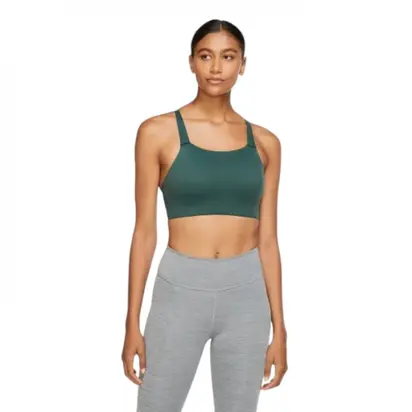 Топ Nike SWOOSH LUXE BRA, темно-зелений