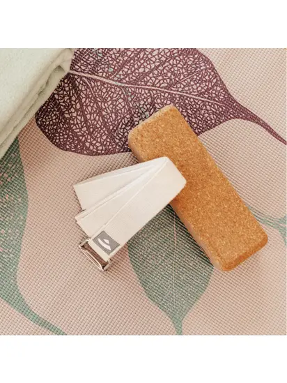 Килимок для йоги Leaves 3C Leela Collection Bodhi Срібляста Хмара 183x60x0.45 см