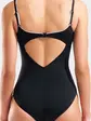 Купальник закритий для жінок Arena CLIP BACK SWIMSUIT SOLID B чорний, білий