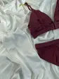 Зручний бордовий базовий комплект білизни
