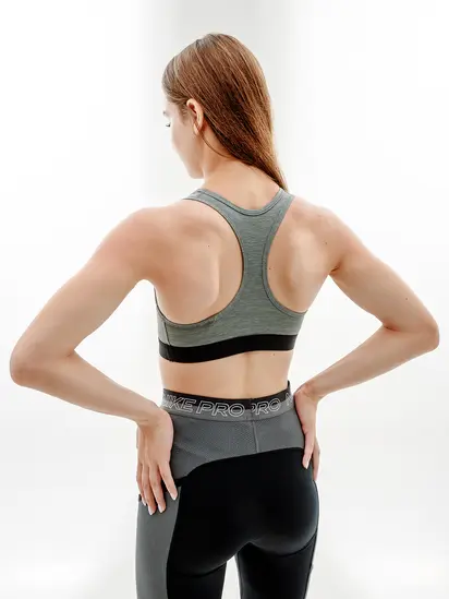 Топ Nike W NK DF SWSH BAND NONPDED BRA, сірий