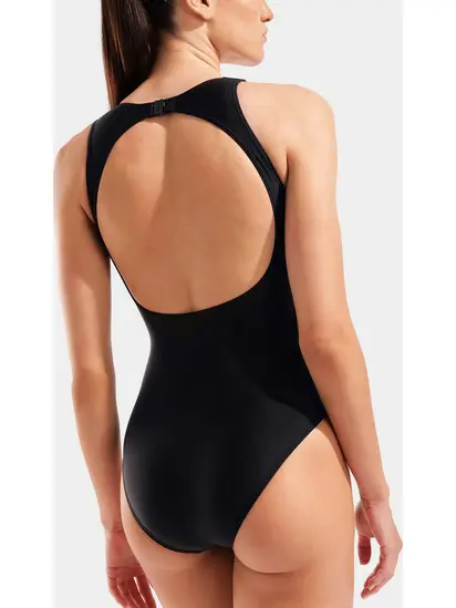 Купальник закритий для жінок Arena O BACK SWIMSUIT SOLID ONE PIEC чорний, білий