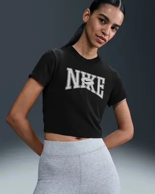 Футболка W NSW SLIM CROP TEE STREET Nike L Чорний