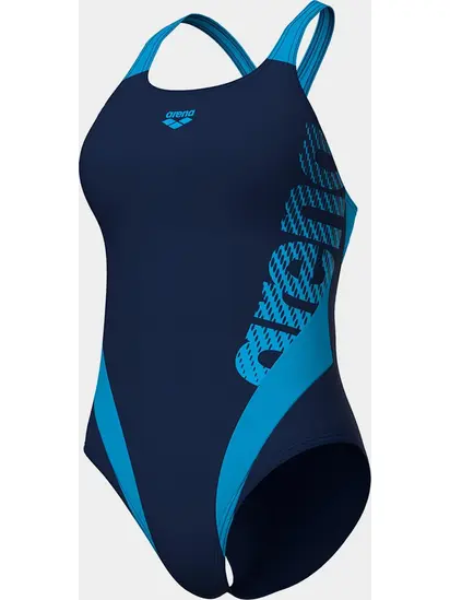 Купальник закритий для жінок Arena STRIPEFLO SWIMSUIT SWIM PRO BA синій, блакитний