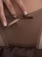 Шовкові стрінги на регуляторах, шоколадний