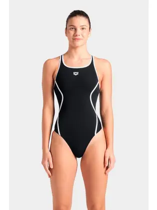 Купальник закритий для жінок Arena PRO_FILE SWIMSUIT SOLID чорний, білий
