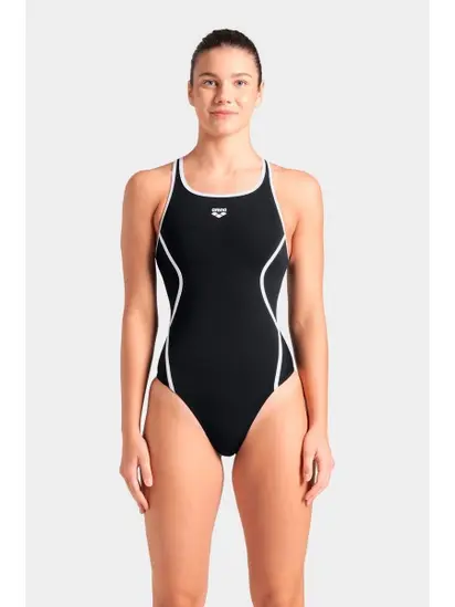 Купальник закритий для жінок Arena PRO_FILE SWIMSUIT SOLID чорний, білий