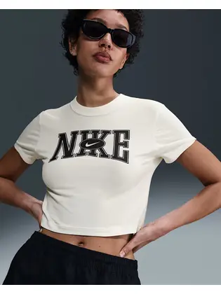 Футболка W NSW SLIM CROP TEE STREET Nike L Білий