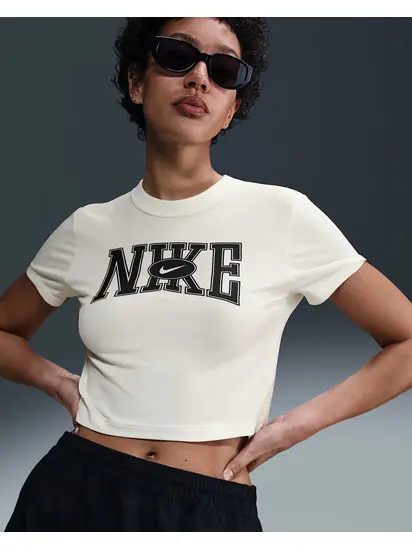Футболка W NSW SLIM CROP TEE STREET Nike L Білий