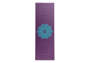 Килимок для йоги Bodhi Leela Mandala баклажан — бірюзова мандала 183x60x0.45 см
