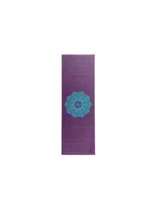 Килимок для йоги Bodhi Leela Mandala баклажан — бірюзова мандала 183x60x0.45 см