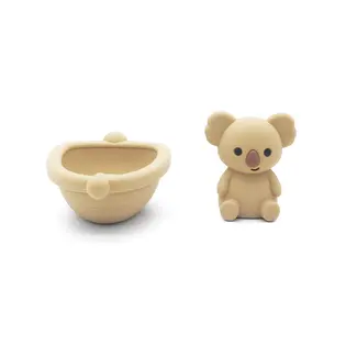 Коала в лодці іграшка силіконова для купання, 1 шт., 13 см, бежевий