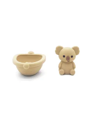 Коала в лодці іграшка силіконова для купання, 1 шт., 13 см, бежевий