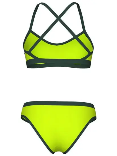 Купальник роздільний для жінок Arena ICONS BIKINI CROSS BACK SOLID салатовий