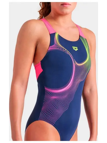 Купальник для жінок Arena RIPPLES SWIMSUIT V BACK B синій