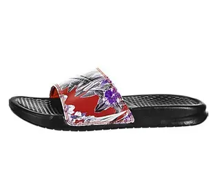 Шльопанці NIKE WMNS BENASSI JDI PRINT, чорний з червоним