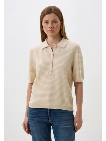Блуза поло women's cardigan Tom Tailor M Бежевий