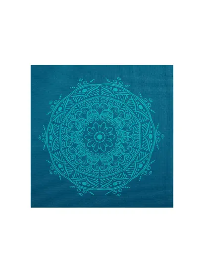 Килимок для йоги Bodhi Leela Mandala петроль — бірюзова мандала 183x60x0.45 см
