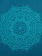 Килимок для йоги Bodhi Leela Mandala петроль — бірюзова мандала 183x60x0.45 см