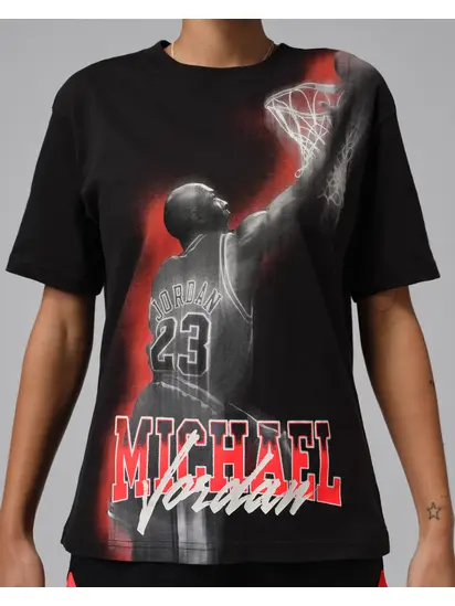 Футболка Jordan W SPT DF SS GFX TEE HTG, чорний