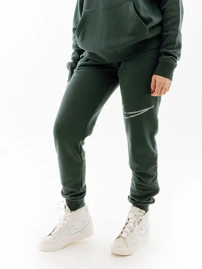 Штани Nike NS CLUB FLC SHINE MR PANT, зелений
