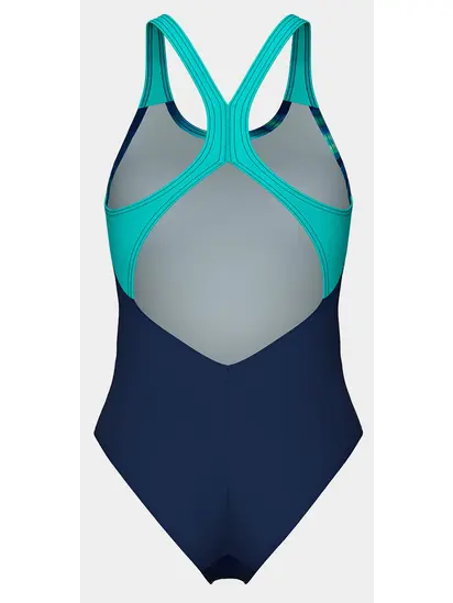 Купальник Arena DREAMHLINE SWIMSUIT V BACK, темно-синій з бірюзовим