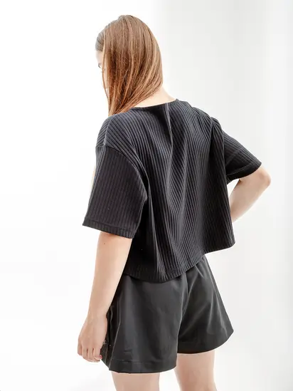 Футболка Nike W NSW RIB JRSY SS TOP, чорний