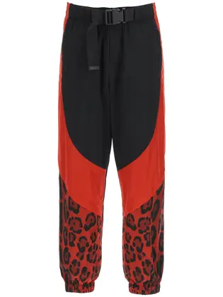 Штани Dolce & Gabbana Belted Waist Leopard Printed Trousers