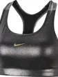 Топ Nike W NK SWOOSH ICNCLSH SHMR BRA, чорний з сріблястим