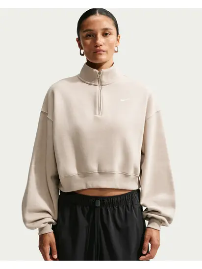 Толстовка Nike W STDO FLC MW OS CROP QZ