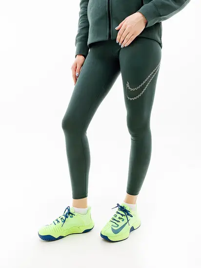 Лосини Nike NS PE SHINE HR TGHT, зелений