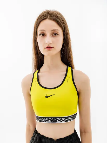 Топ Nike W NK SWSH ON THE RUN BRA, салатовий