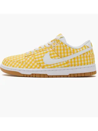 Кросівки Nike Dunk Low Yellow Gingham (W), жовтий з білим