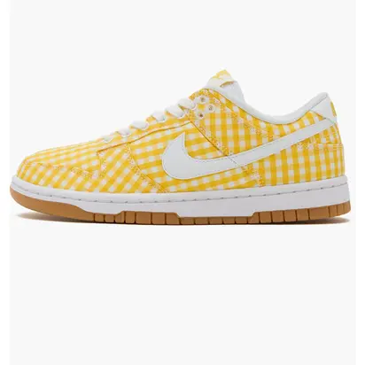 Кросівки Nike Dunk Low Yellow Gingham (W), жовтий з білим