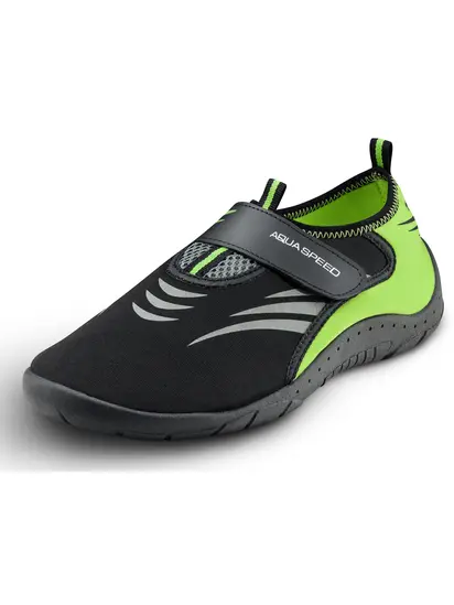 Аквашузи Aqua Speed AQUA SHOE MODEL 27A 7595 чорний, сірий, флуоресцентний жовтий Уні 35