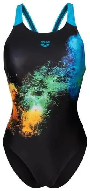 Купальник закритий для жінок Arena VIBRANT SWIMSUIT SWIM PRO BACK чорний