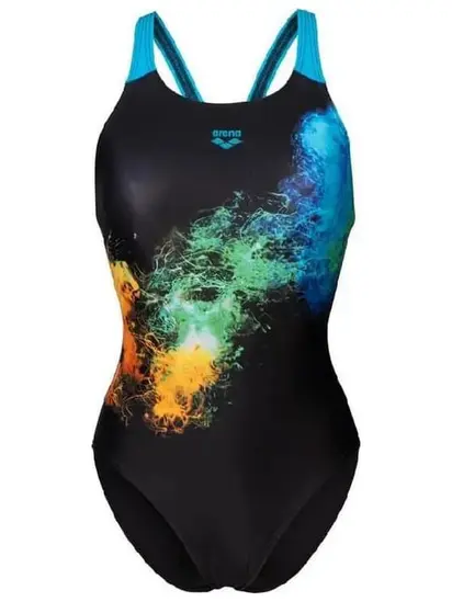 Купальник закритий для жінок Arena VIBRANT SWIMSUIT SWIM PRO BACK чорний