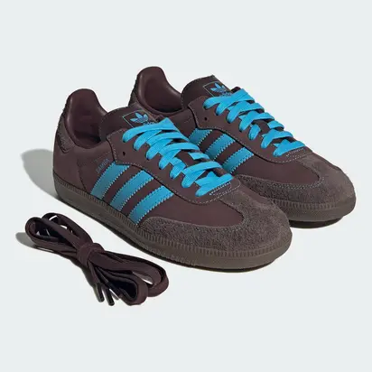 Кросівки Adidas Samba OG, коричневий з блакитним
