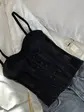 Чорний жіночий корсет на зав'язках (DO3996)