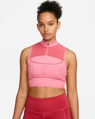 Топ Nike W NK DF AIR CROP TANK, рожевий