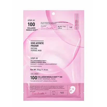 VT Cosmetics Зміцнююча гідрогелева маска з колагеном для обличчя - 1,5g + 33g