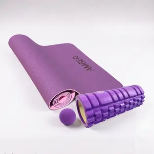 Набір для йоги та фітнесу Flex Roll Amber 3 в 1 фіолетовий