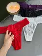 Спокусливі стрінги з мережива, білий