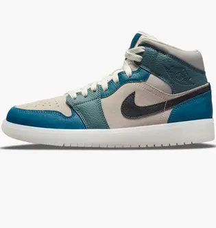 Кросівки Jordan 1 Mid Anti-Gravity Machines (W), бірюзовий з сірим