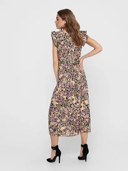 Сукня ONLFAVE S/L MAXI DRES 15213817 Black ONLY Бежевий
