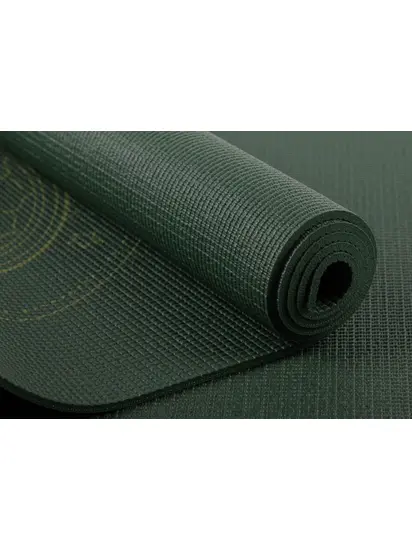 Килимок для йоги Bodhi Leela Yantralign - Янтра Forest Green 183x60x0.45 см